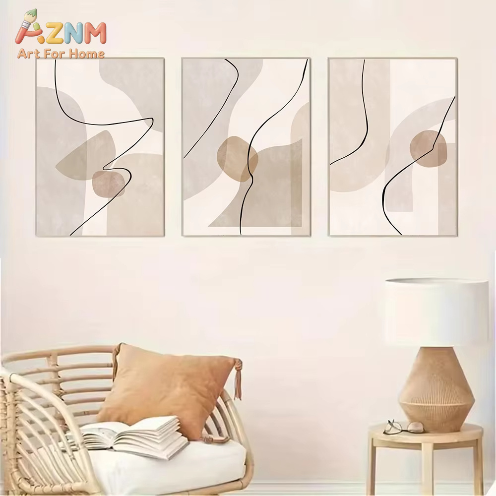 Soyut Bej Geometri Çizgi Duvar - Interior Design Drawing incelemesi ve fiyatı