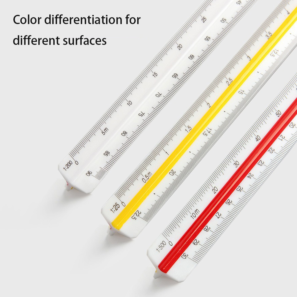 Üçgen ölçekli cetvel 30cm, iç  - Interior Design Drawing incelemesi ve fiyatı