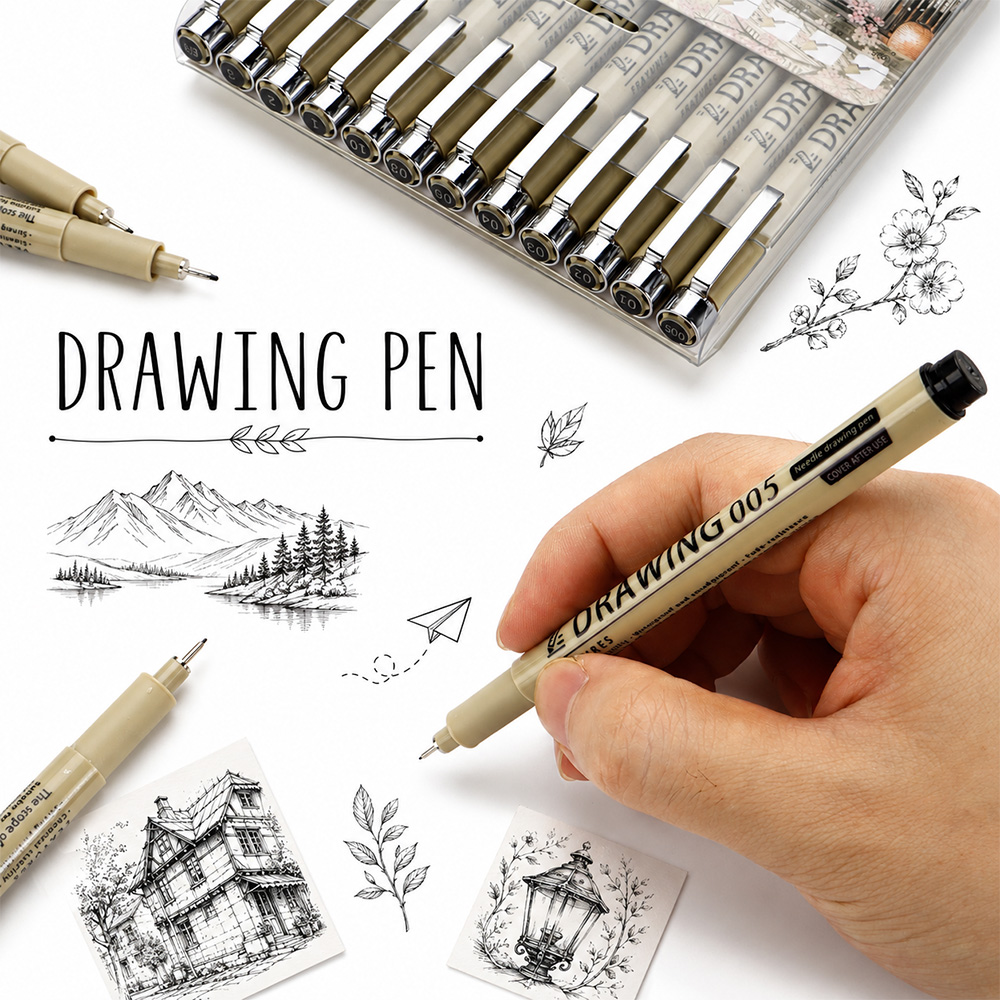12 Boyutlu İnce Uçlu Mikron Ka - Interior Design Drawing incelemesi ve fiyatı